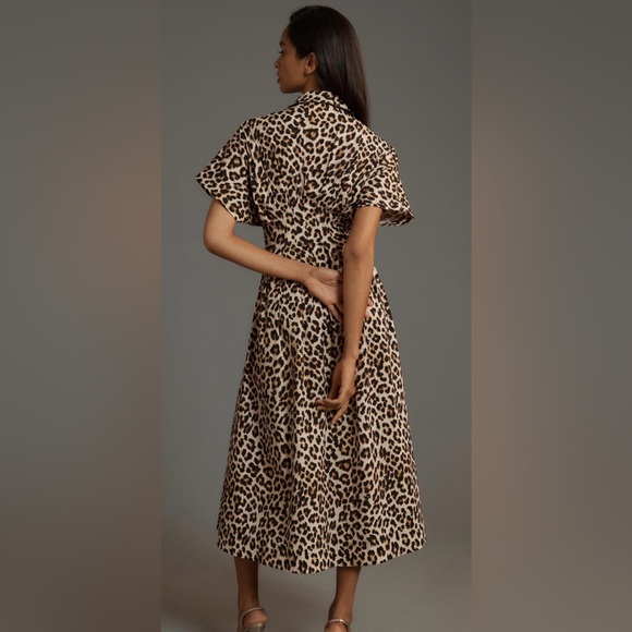 Anthropologie The Tobie Button-Front Pleated Shirt Dress by Exquise - Picture 2 of 5